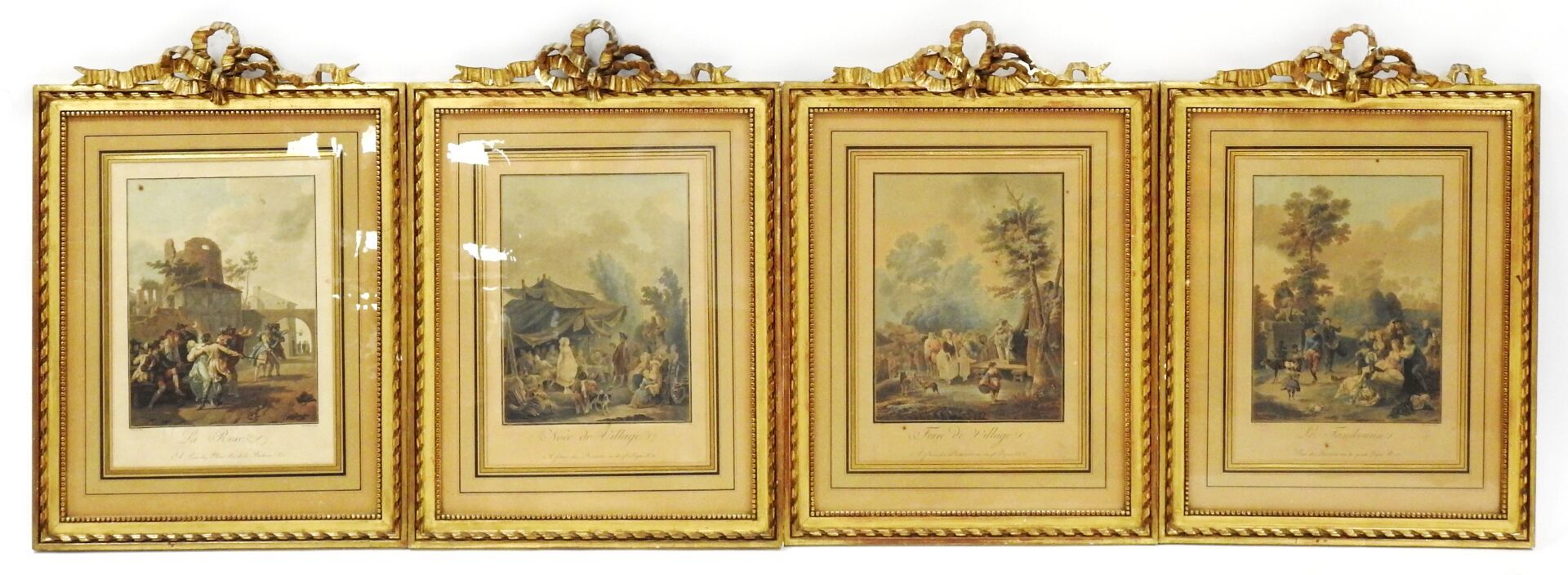 Null 尼古拉-安托万-陶奈(约1755-1830)之后

带有路易十六风格蝴蝶结的四幅版画组曲：《乡村集市》、《手鼓》、《瑞克斯》、《乡村婚礼》。

.

&hellip;