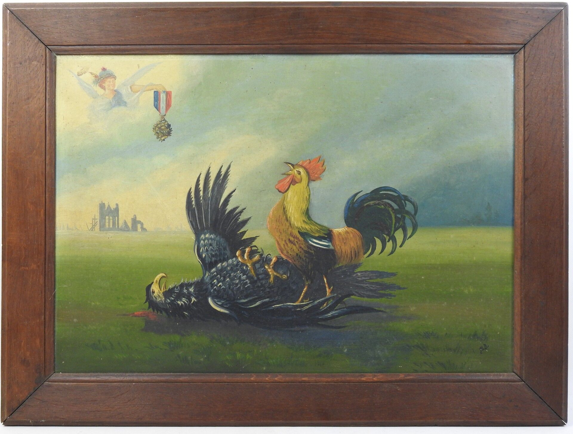 Null ANONYME." Le coq terrassant l'aigle prussien", allégorie de la victoire de &hellip;