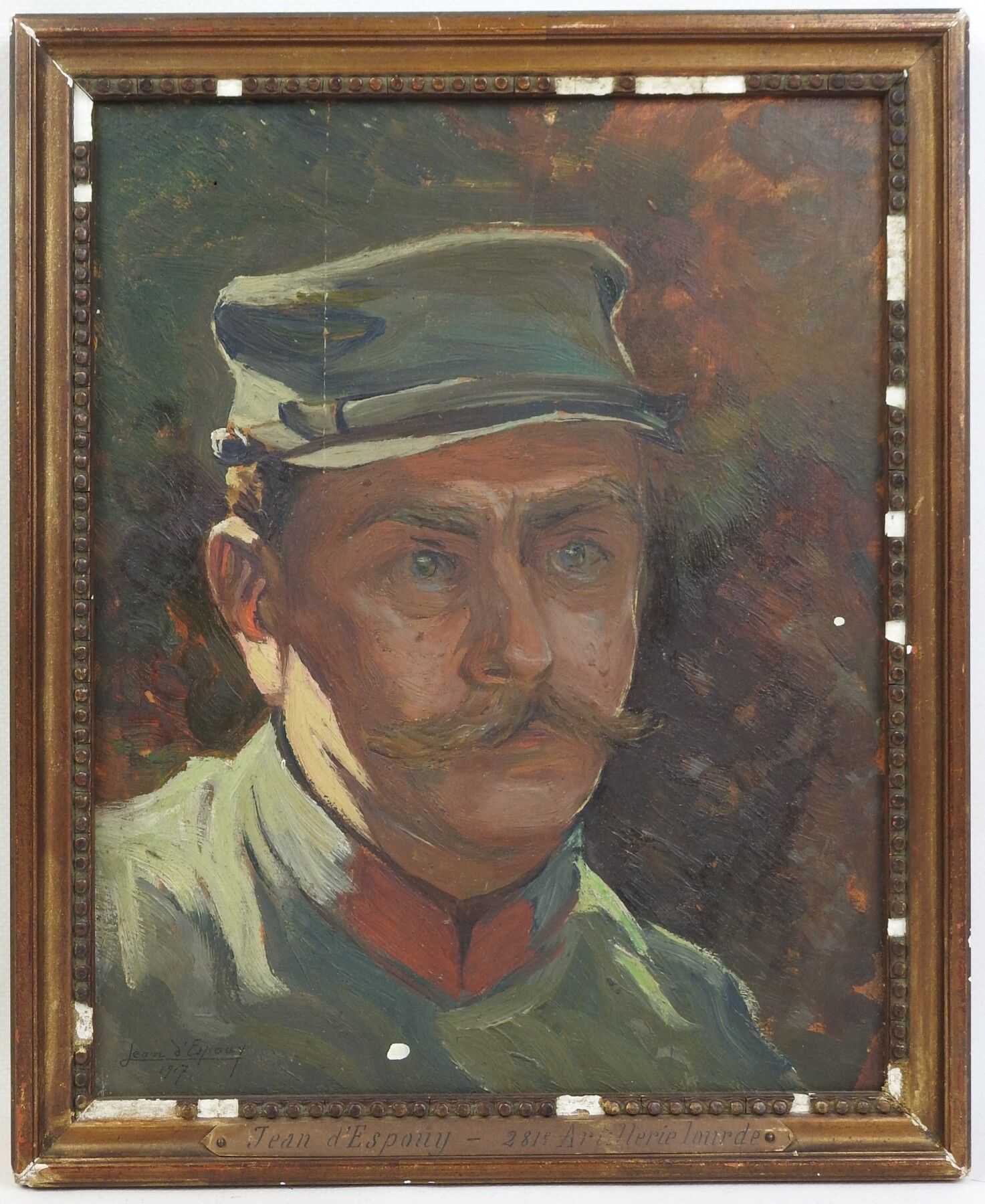 Null Jean d'ESPOUY (1891-1921). Autoportrait en artilleur au 281e régiment d'art&hellip;