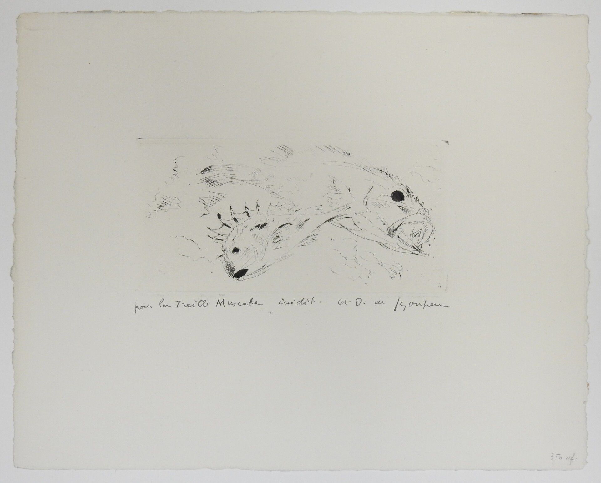 Null André DUNOYER DE SEGONZAC (1884-1974): Zwei Skorpionfische (unveröffentlich&hellip;