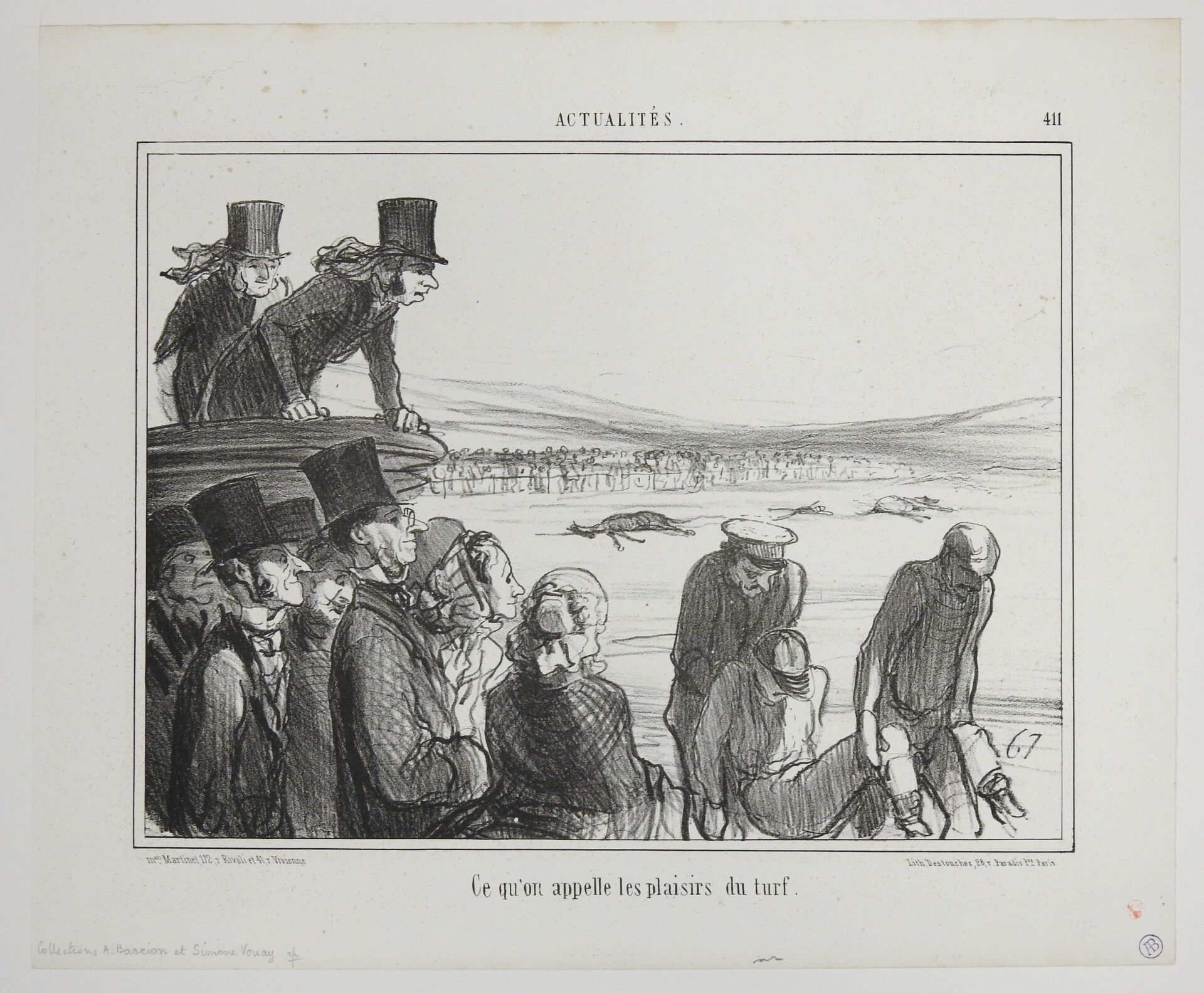 Null Honoré DAUMIER（1808-1879）：我们称之为草皮的乐趣。德斯托什的石版画。1857年6月13日出版的新闻的第411版。2的第二状态的&hellip;
