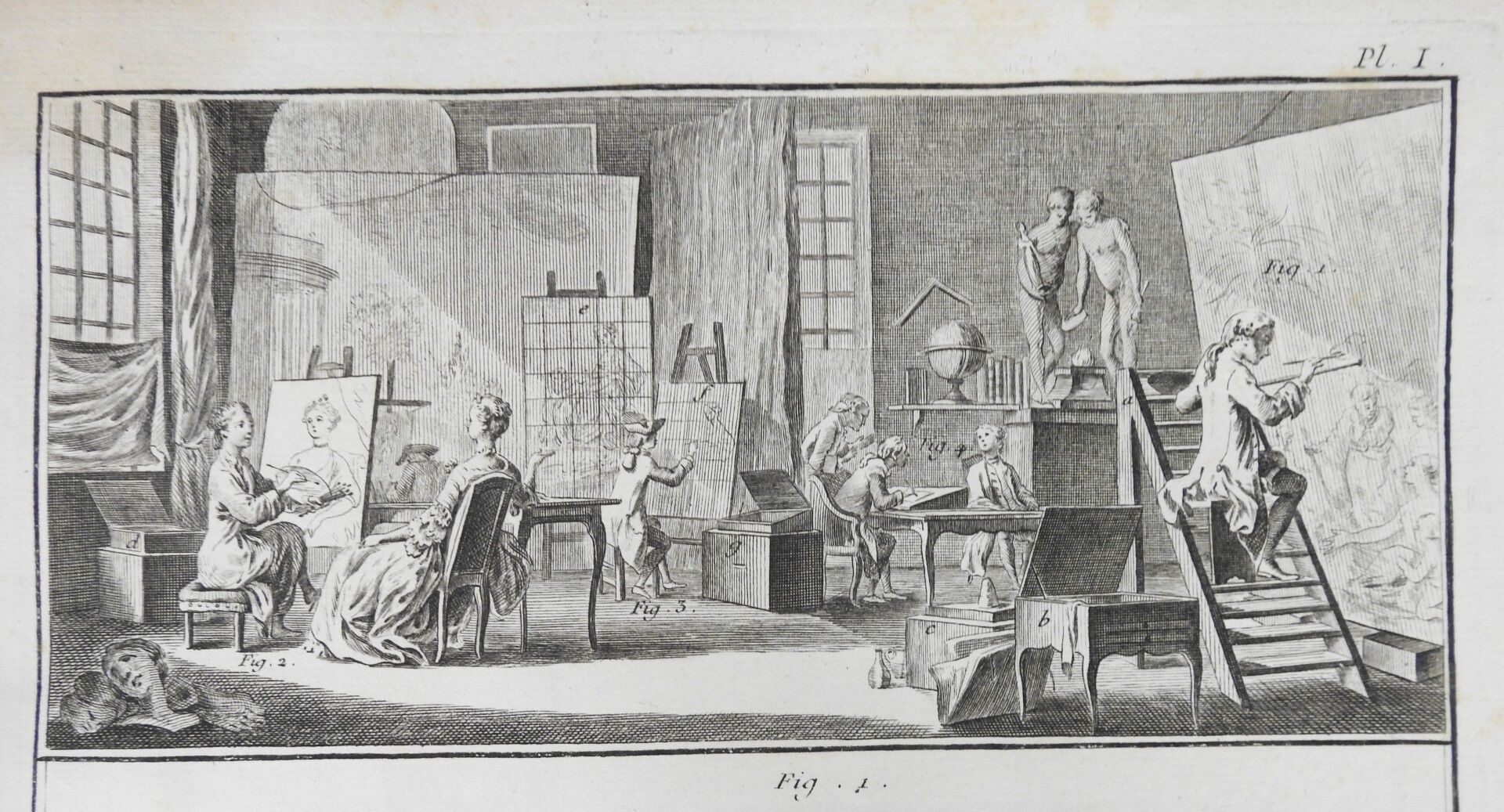 Null DIDEROT & D'ALEMBERT : Painting. Collection of 8 plates by PREVOST and BOUR&hellip;