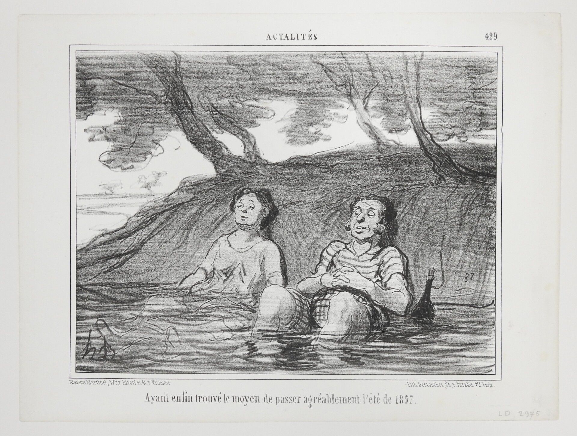 Null 
奥诺雷-道米埃尔（1808-1879）：终于找到了一种方式，可以愉快地度过1857年的夏天。石版画由Destouches印刷。板块429，新闻。2的&hellip;