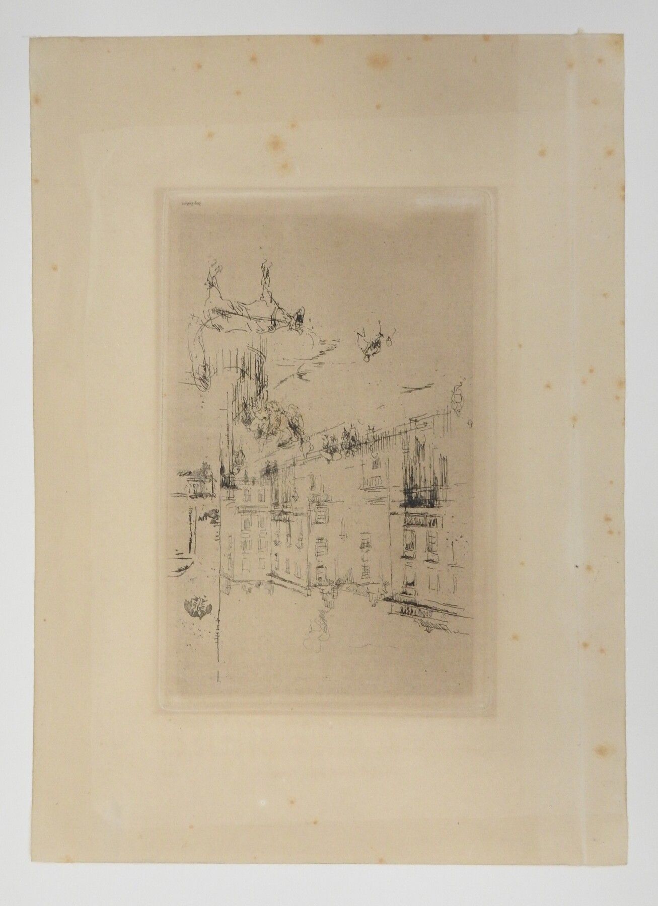 Null James Abbot McNeill WHISTLER (1834-1903): 奥尔德尼大街。干点法。由Cadart印刷。28 x 20.5厘米。&hellip;