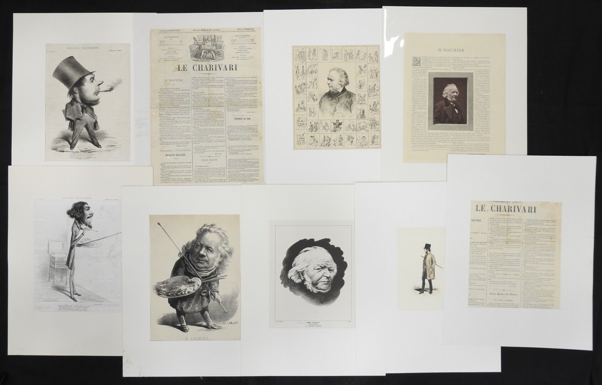Null 
罗杰-帕塞隆收集的关于杜米埃的一套非常罕见的文件： - Thiriat 杜米埃的肖像（木刻）。




- 杜米埃的遗嘱（1879年2月13日和18&hellip;