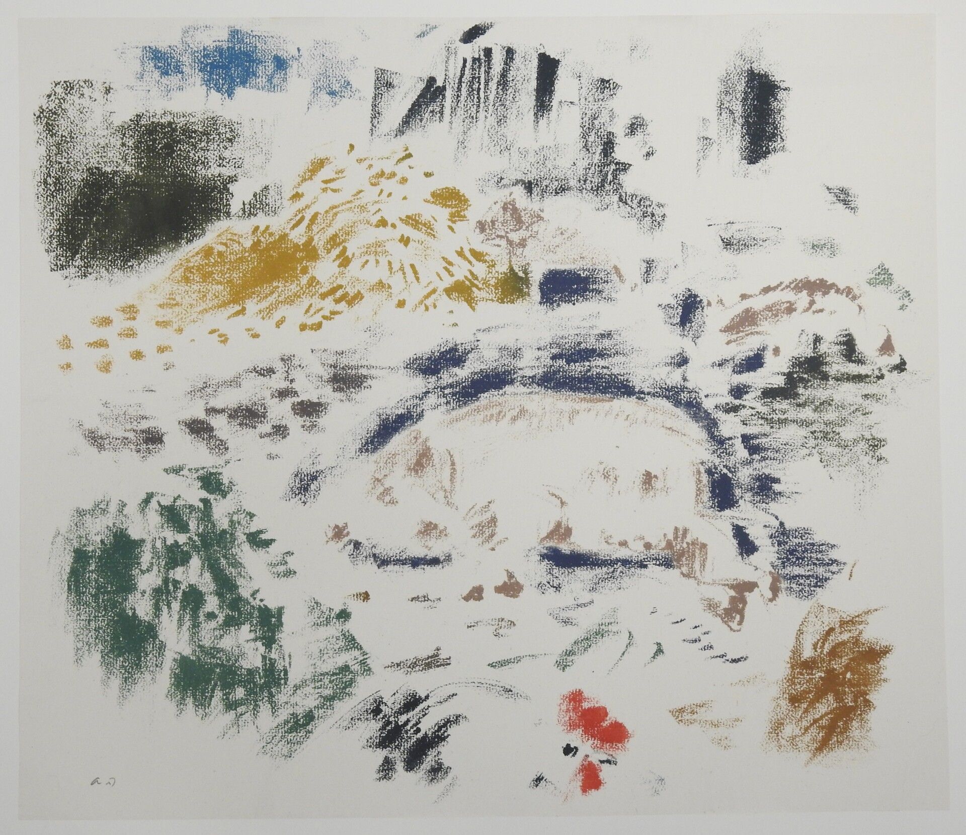 Null 安德烈-马松（1896-1987）：《猪与公鸡》，1951-1952。彩色石版画。左下角有图案。37 x 43厘米。