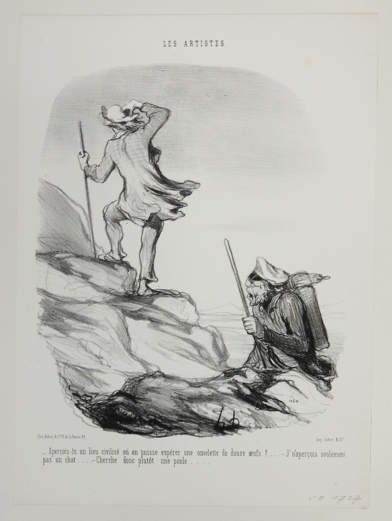 Null Honoré DAUMIER（1808-1879）：你看到一个文明的地方吗。奥贝尔的石版画。艺术家系列。34 x 24,5 cm。
