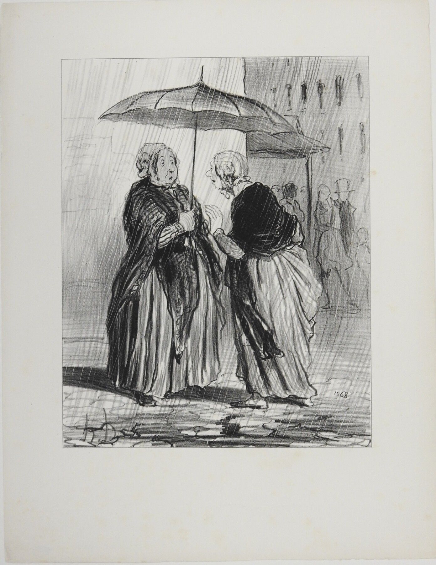 Null 奥诺雷-道梅尔（1808-1879）：是的，齐弗拉德夫人。石版画。发表于1851年9月30日。新闻。36 x 27,5厘米。前Gaston Dreyf&hellip;