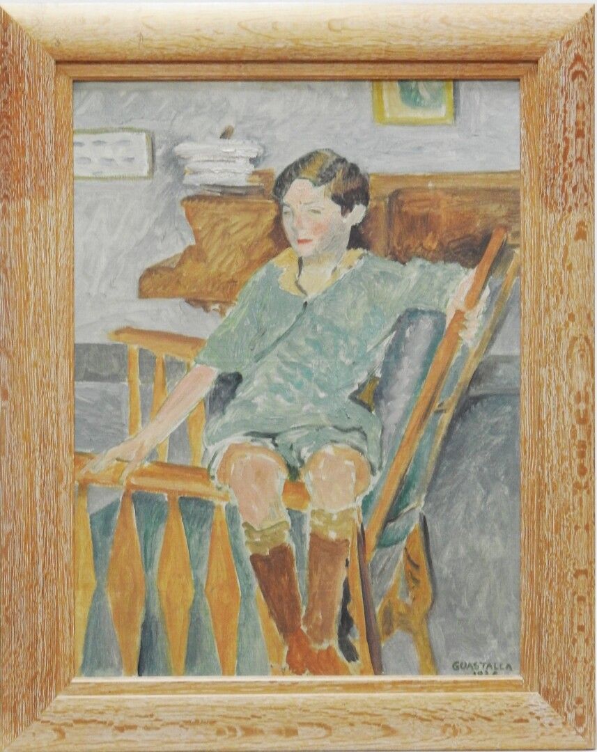 Null 皮埃尔-瓜斯塔拉(1891-1968)

一个年轻人的画像

布面油画，右下方有签名和日期1926年

61 x 46 厘米

恢复