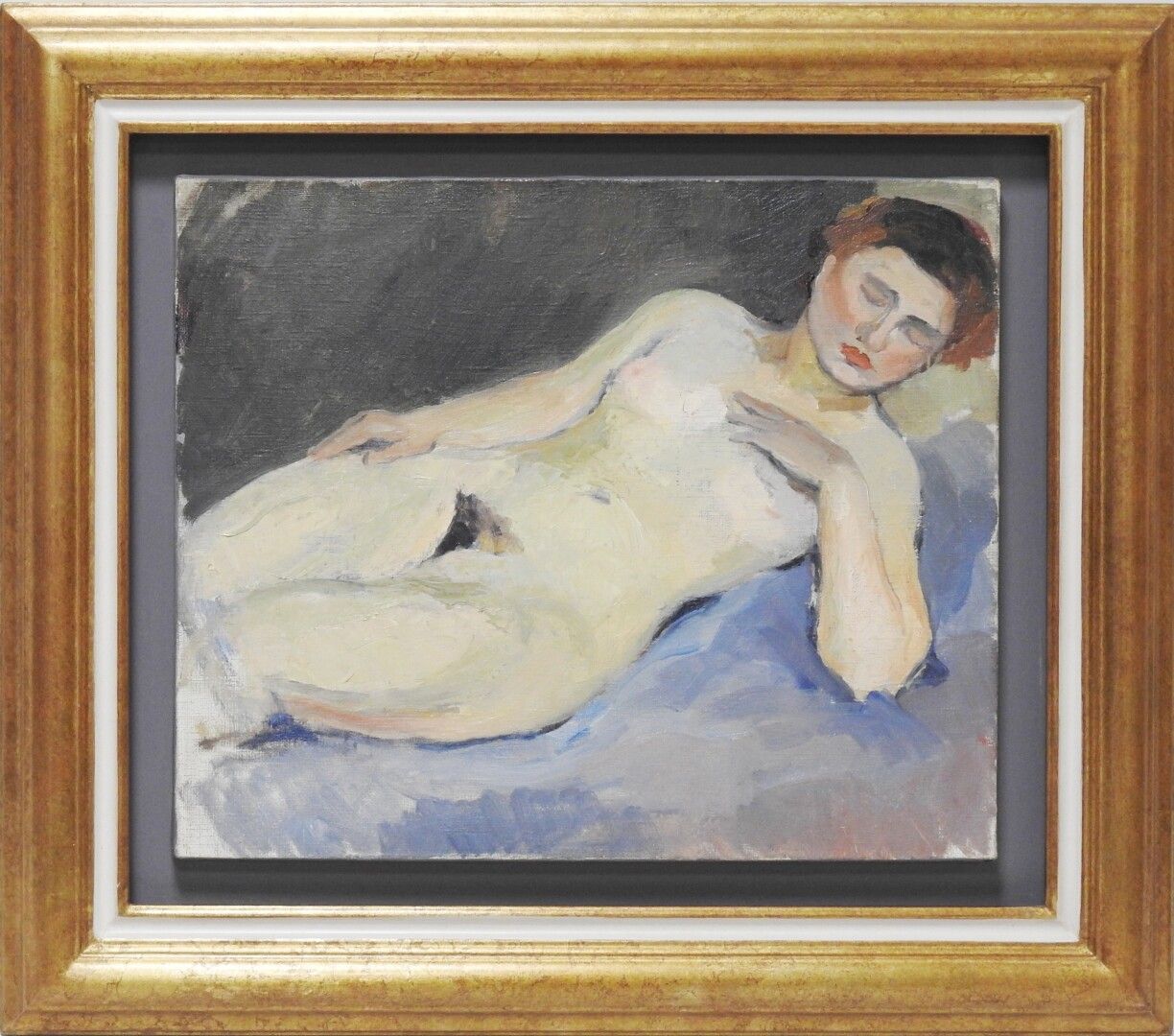 Null ANONYMOUS school of the 20th century

Nude with hand on the heart

Oil on c&hellip;