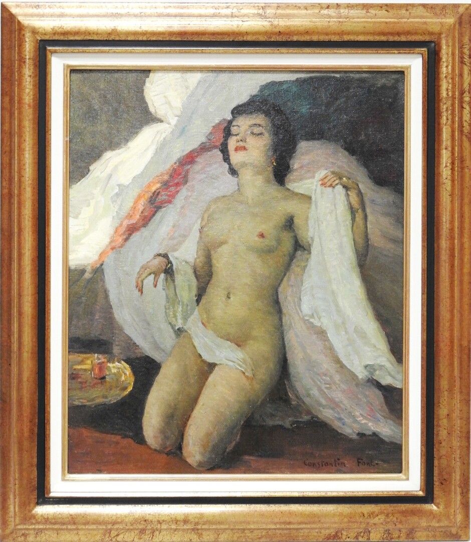 Null Constantin FONT (1890 - 1954)

Danseuse au repos

Huile sur toile signée en&hellip;