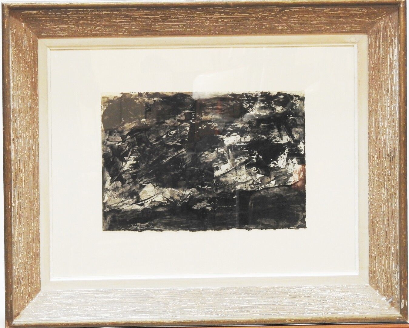Null 斯塔查-哈伯恩 (1919 - 1969)

黑色和灰色的抽象构成

纸上水粉画，右下方有石墨签名和日期57

27 x 40 厘米

出处：前BAR&hellip;