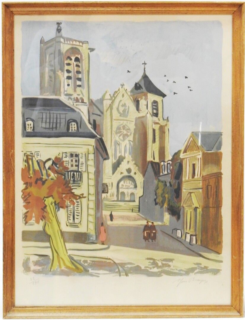 Null Yves BRAYER (1907 - 1990) 之后

一座教堂的景观

彩色石版画。82/130，并在空白处用石墨签名

69 x 50.5 c&hellip;