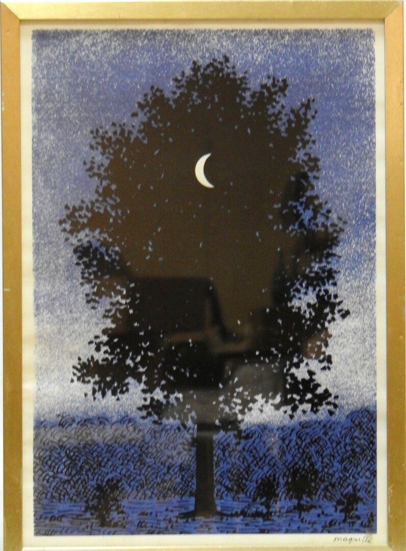 Null René MAGRITTE (1898 - 1967) d'après

Lune et arbre

Estampe en couleur. Sig&hellip;