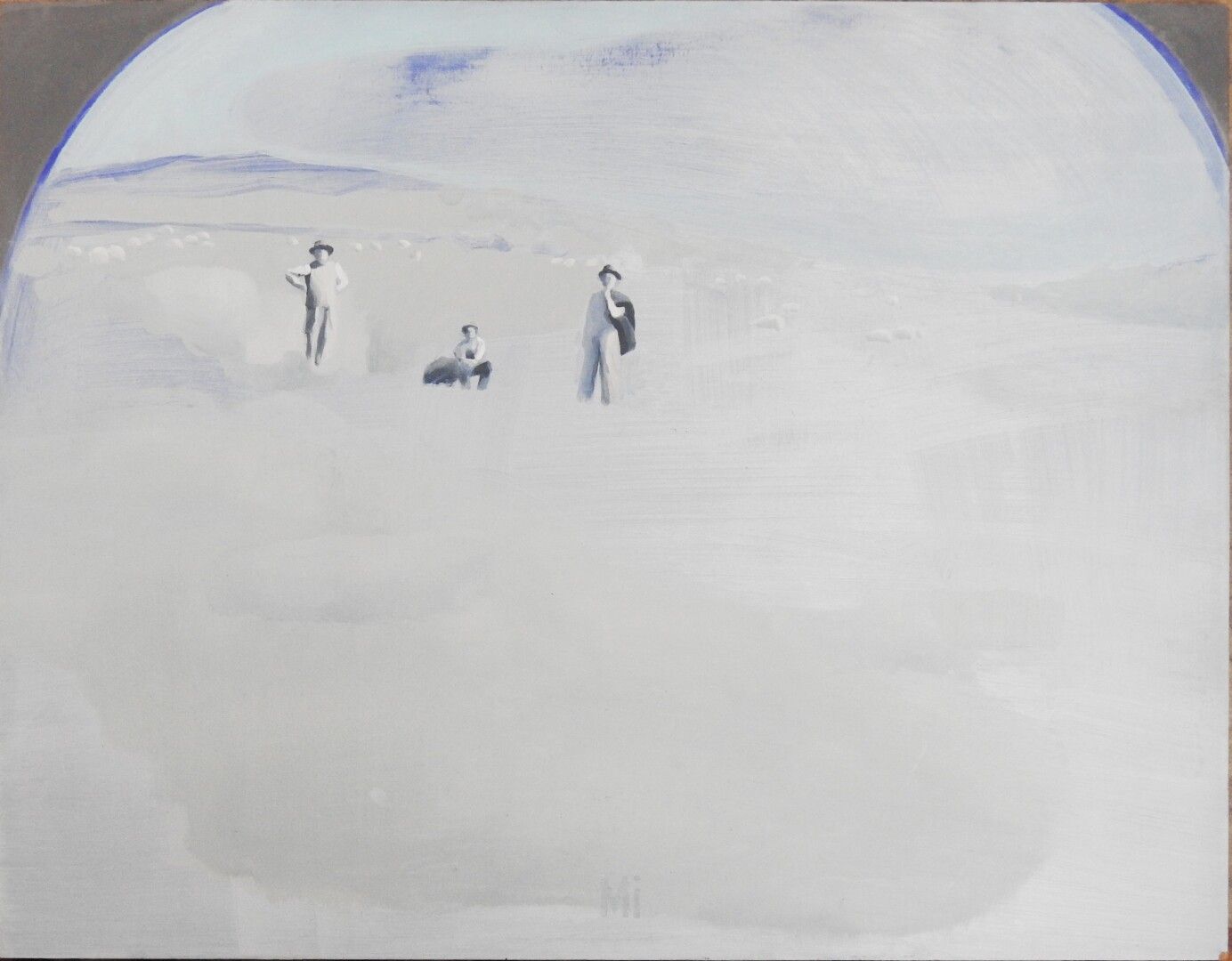 Null 马蒂厄-伊克尔（1984年生于布雷斯特）。

三位农民

板上油画，背面有标题、签名和日期2015年

35 x 45厘米

艺术家在迈阿密的ART &hellip;
