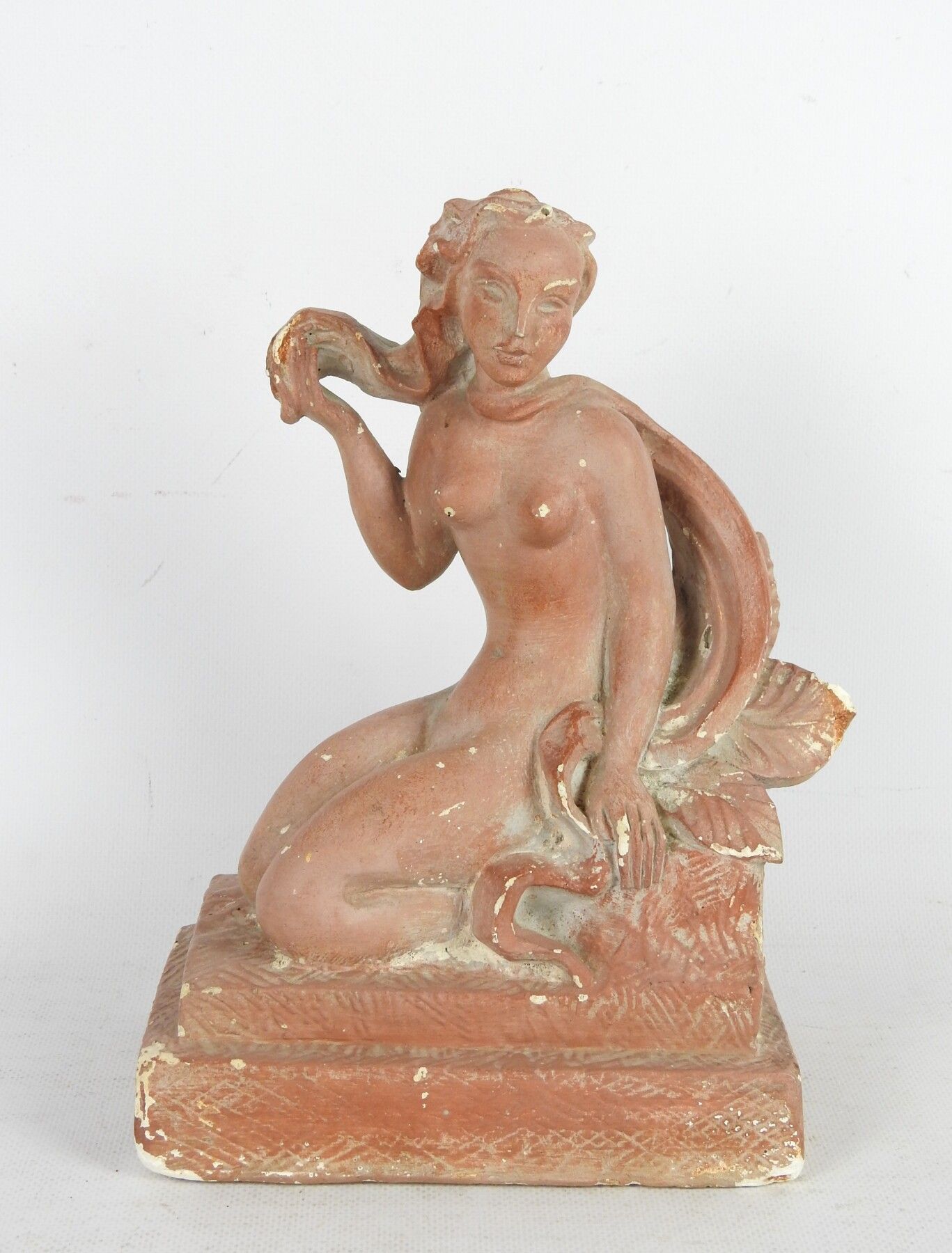 Null RENE BUTHAUD (1896-1986) im Geschmack von : Venus. Objekt aus Gips mit Terr&hellip;