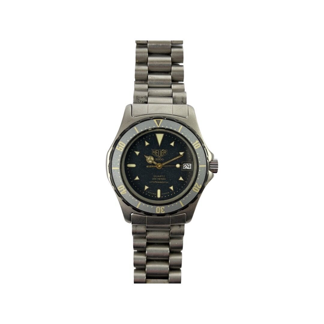 Null TAG HEUER : Diving watch model "2000", round case, rotating bezel, date win&hellip;