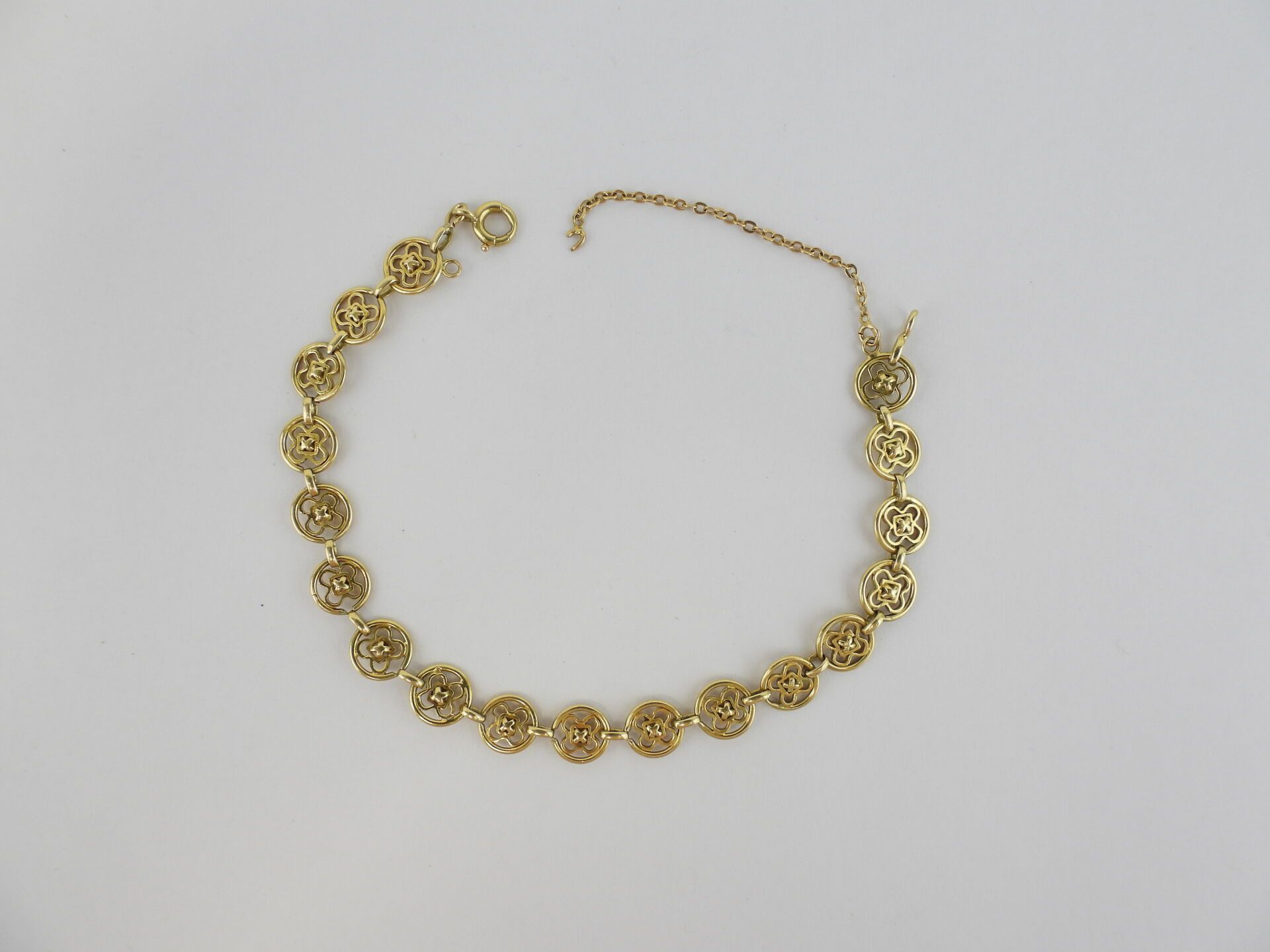 Null Gold bracelet 18K (750°/°°). Net weight : 9.62 g