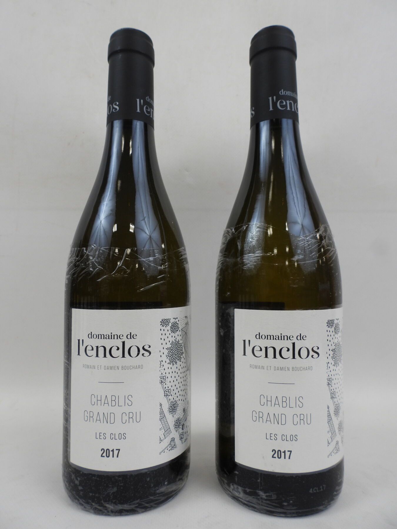Null 2 Flaschen Chablis Les Clos Domaine de L'Enclos. 2017
