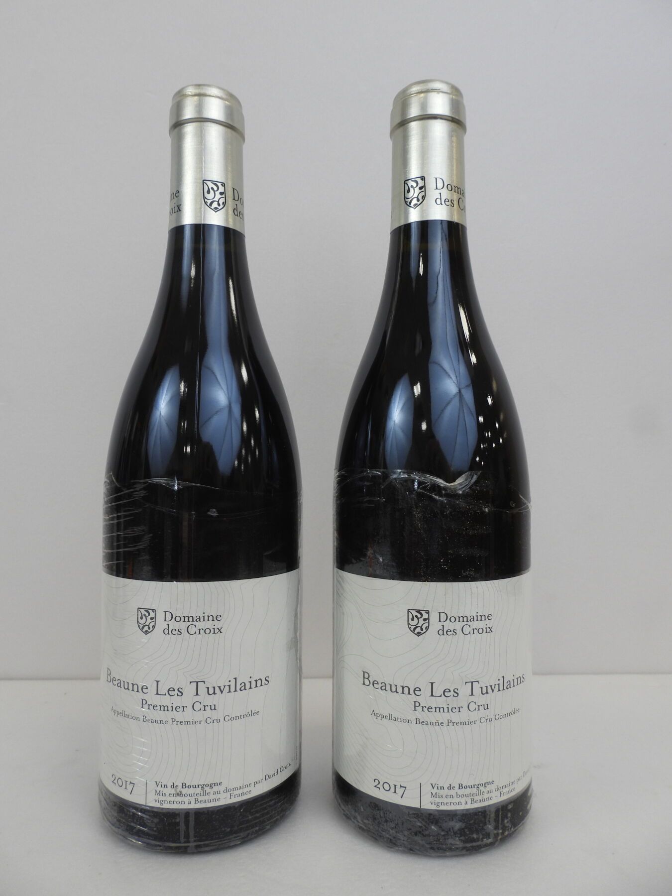 2 bouteilles Beaune Rouge Tuvilains Domaine des Croix. 2017