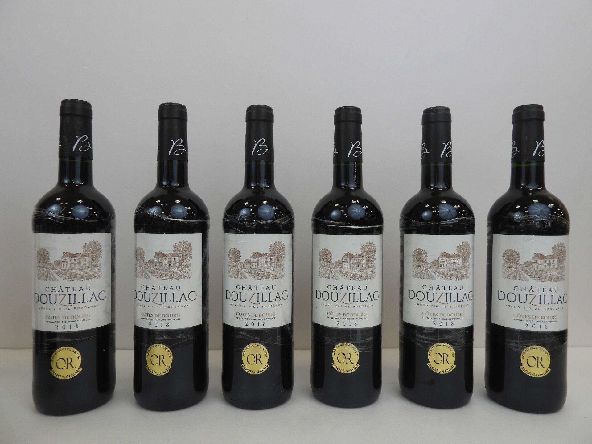 Null 6 bottiglie Mouzillac cotes de Bourg. Medaglia d'oro. 2018