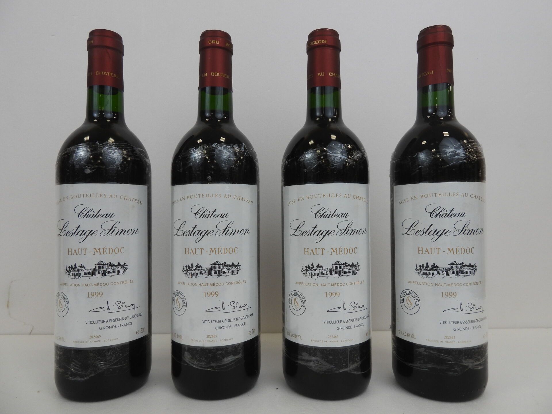 Null 4 bouteilles Château Lestage Simon Haut Medoc Bourgeois. 1999