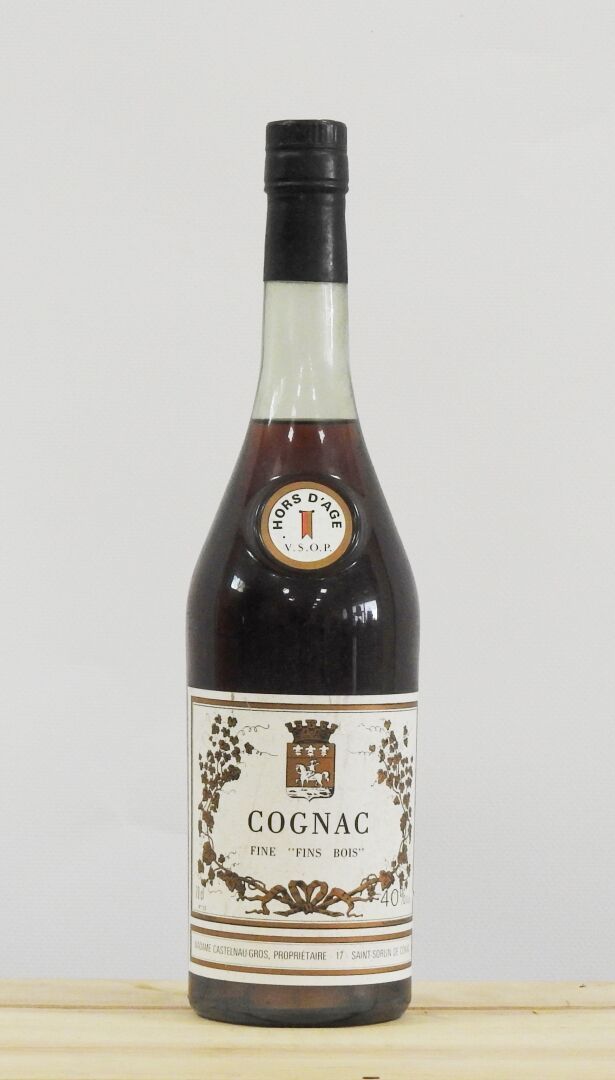 Null 1 bouteille 

Cognac. Fine «Fin bois ». Castelnau-Gros. 40°. 70 cl.

Usure &hellip;
