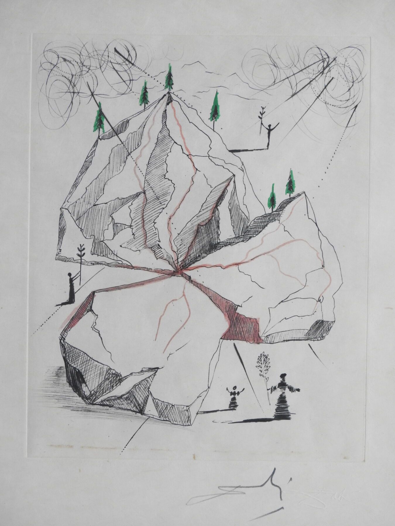 Null Salvador DALI (1904-1989): Mountain of Peace. Plate from the series of Poem&hellip;
