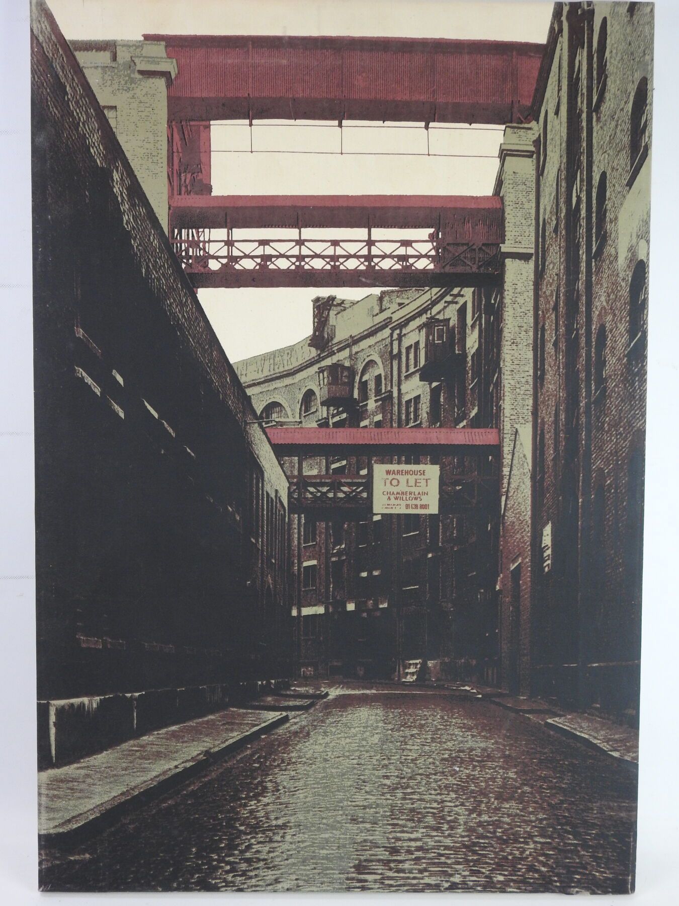 Null 格尔德-温纳（生于1936年）：仓库。超现实主义类型的布面丝网印刷。日期为1971年。97 x 65厘米。出处：Graven画廊。
