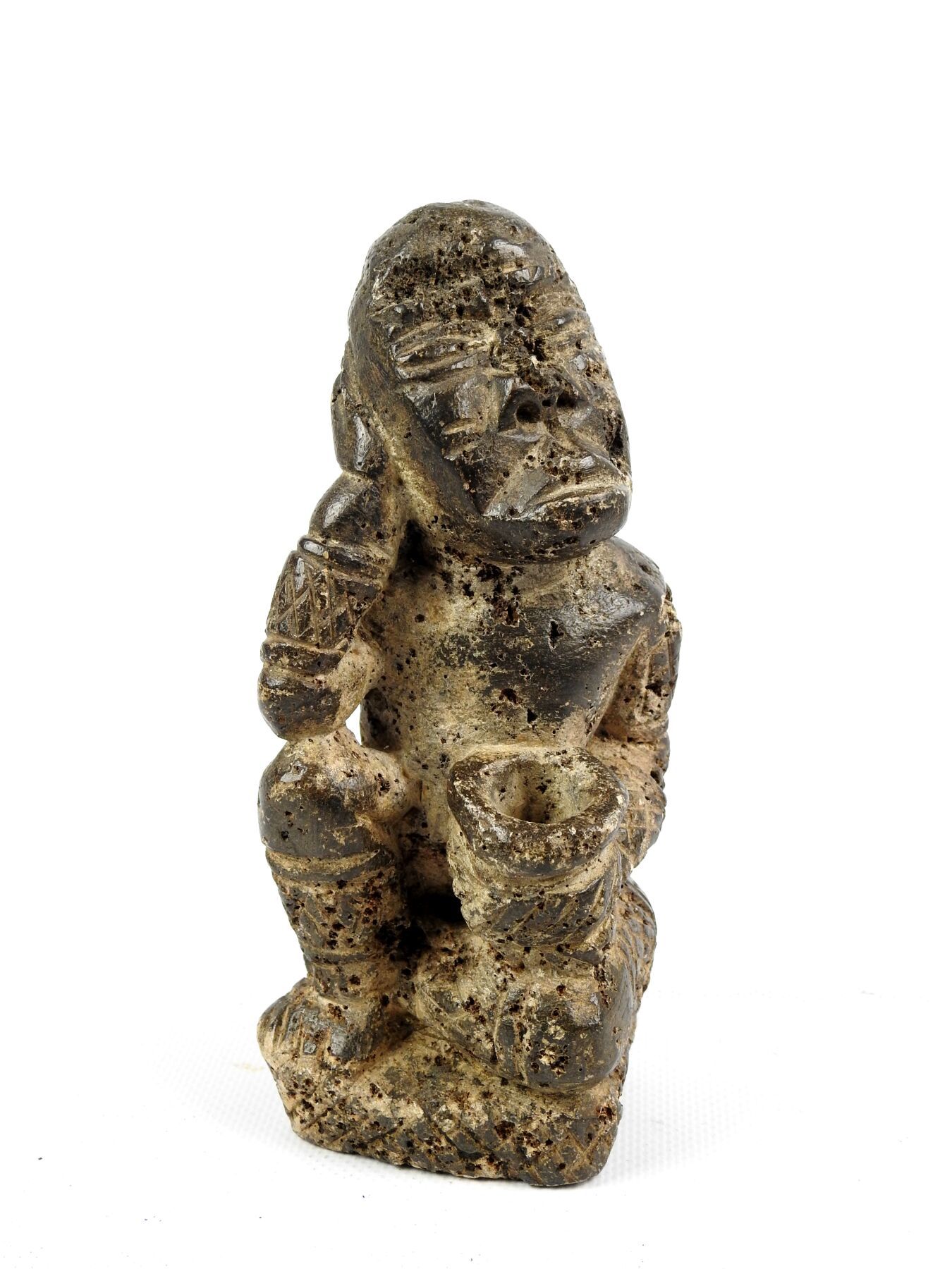 Null BAKONGO, regione di Kivola, Matadi, Repubblica.
Antichissima statuetta "Nta&hellip;