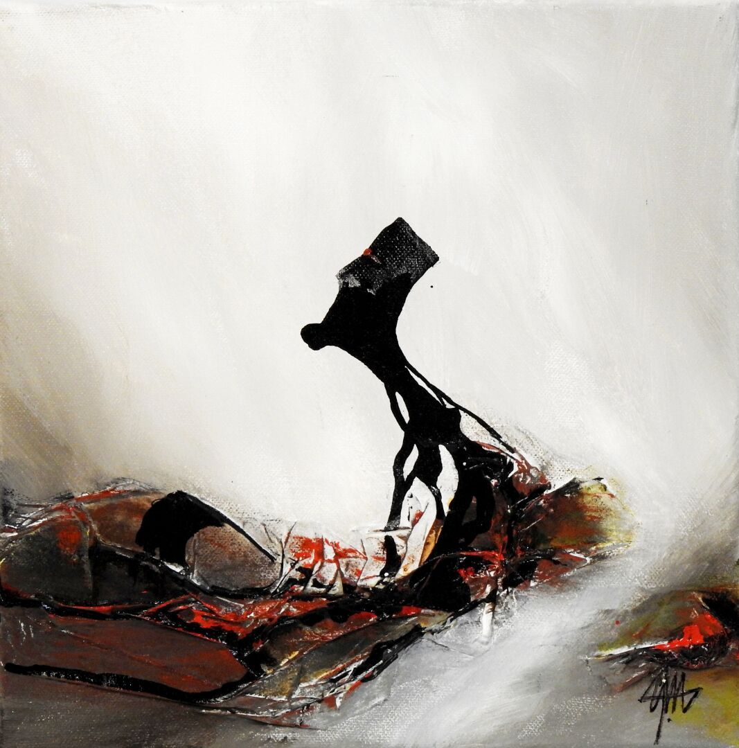 Null Melissa CONSTANT - 20. 

Abstrakte Komposition in roten, schwarzen und grau&hellip;