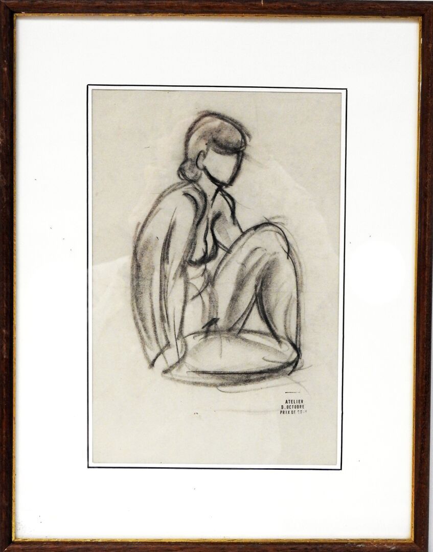Null Daniel OCTOBER (1903-1995)

Female nude.

Charcoal.

Bears the stamp of the&hellip;