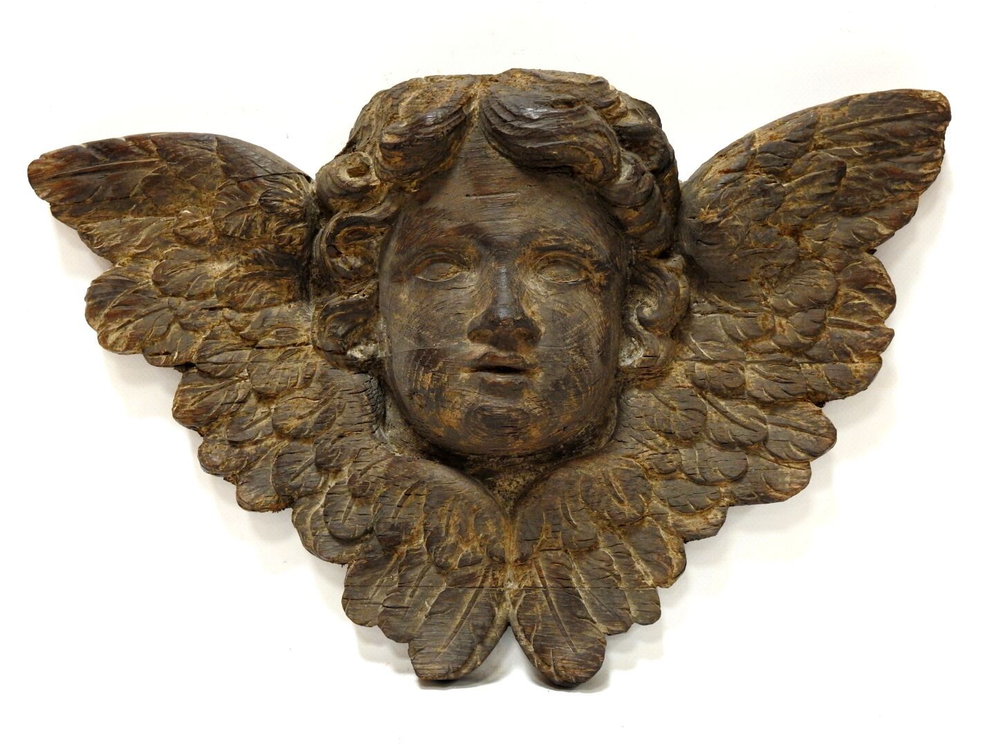 Null Decorative wall element in carved oak decorated with an angel's head.

19th&hellip;