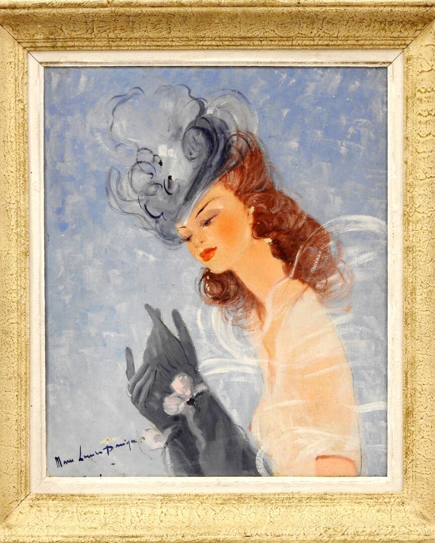 Null Jean Gabriel DOMERGUE (1889-1962) dans le goût de

Portrait d'une élégante.&hellip;