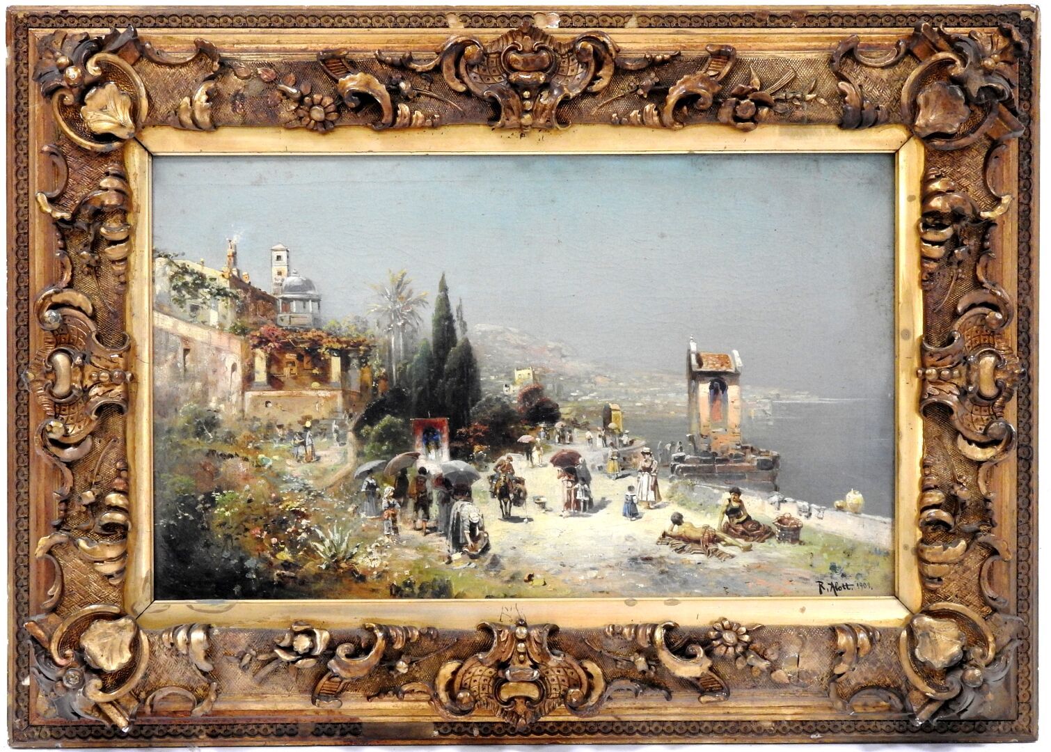 Null Robert ALOTT (1850 - 1910)

Golf von Palermo.

Öl auf Leinwand. Signiert un&hellip;
