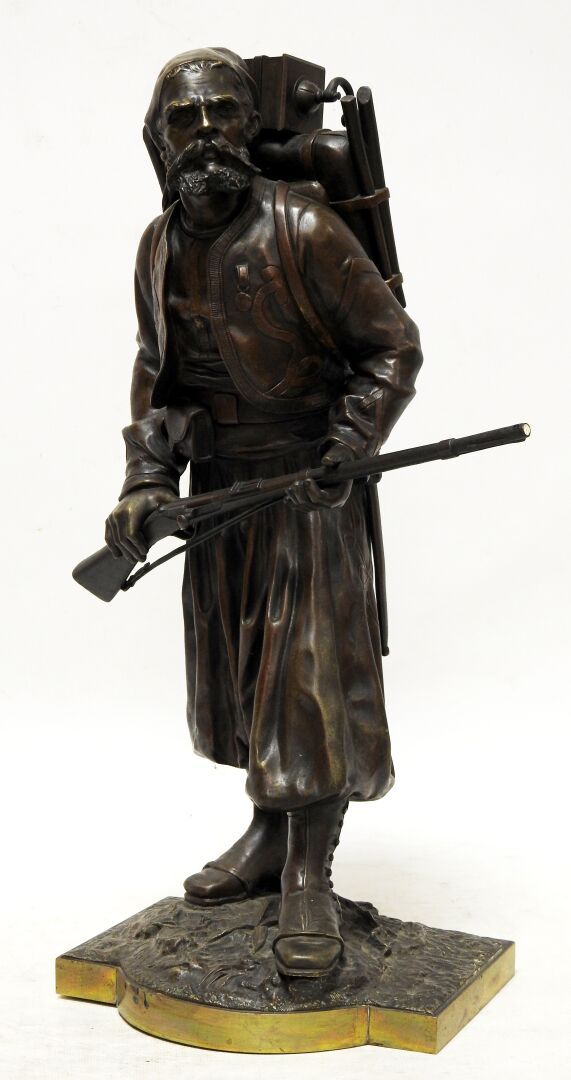Null Charles ANFRIE (1833-1905)

El Zouave.

Prueba de bronce con pátina de meda&hellip;