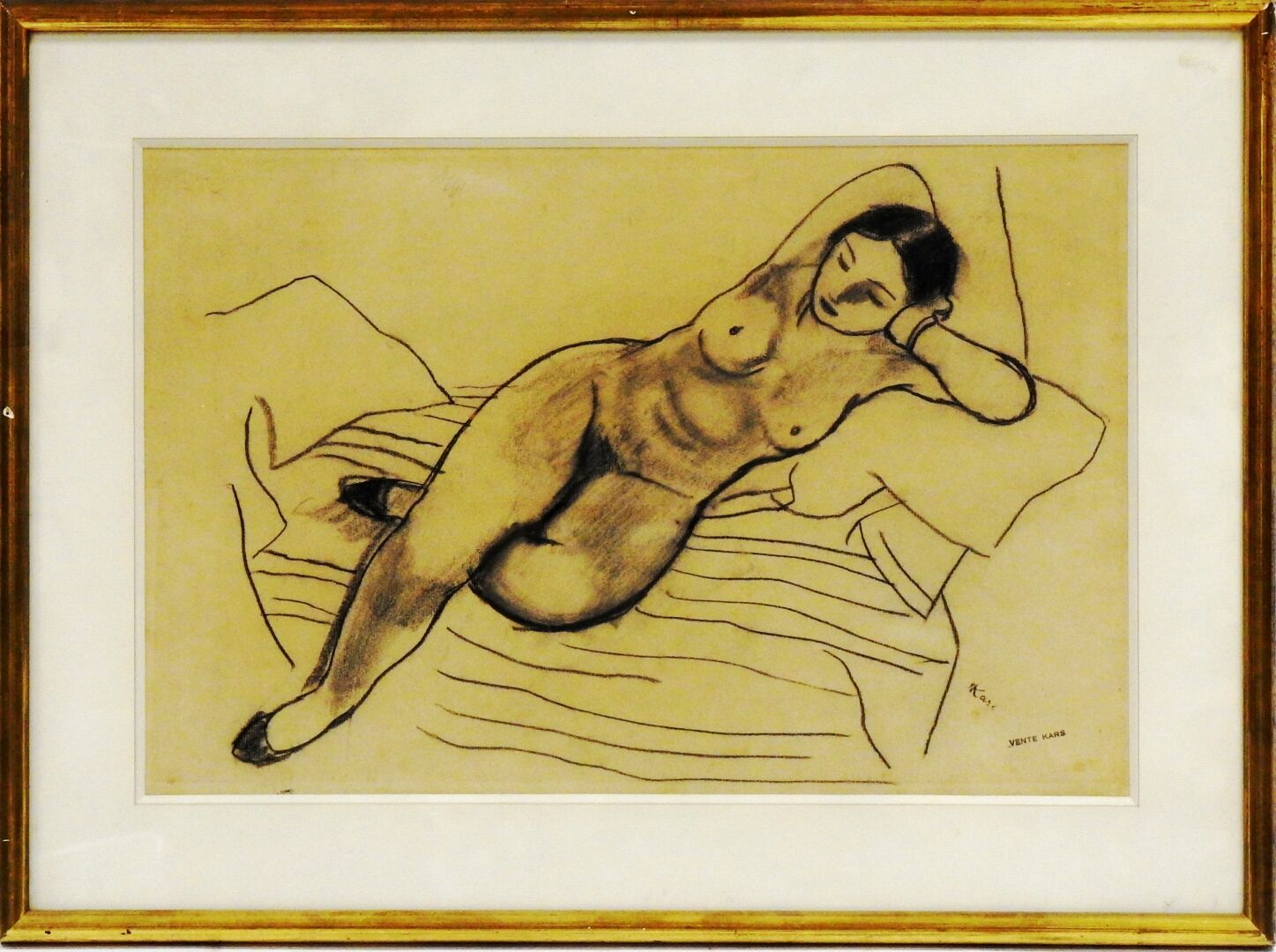 Null 
Georges KARS (1880/82-1945)




Femme nue allongée.




Fusain sur papier.&hellip;