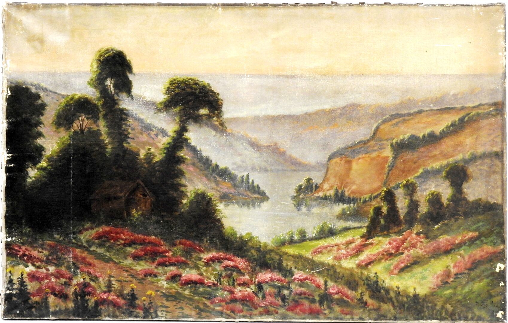 Null 
20世纪的法国学校




有石楠的山谷景色。




布面油画。右下角有签名的痕迹，有待破译。




73 x 116厘米。




磨损、事故&hellip;