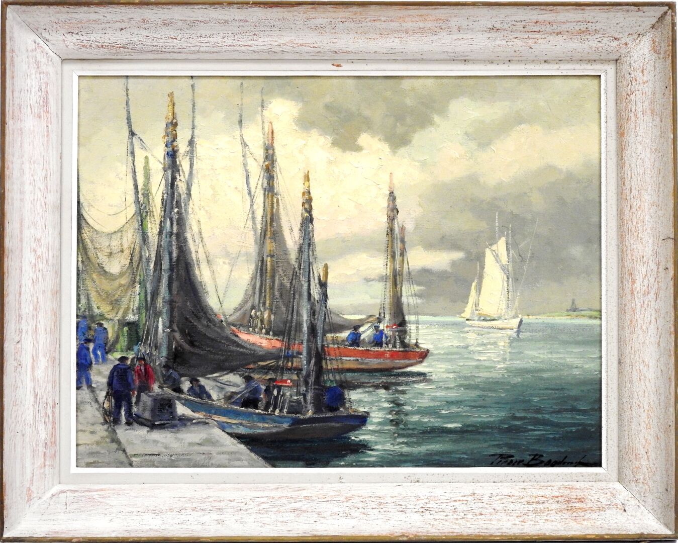 Null 皮埃尔-博格丹诺夫 (1900-1967)

莫尔比昂省的Etel，港口的一角。

布面油画。右下方有签名，背面有会签和标题。

46 x 61厘米。
