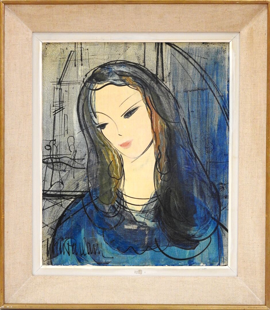 Null 米歇尔-玛丽-POULAIN (1906-1991)

一个女人的画像。

布面油画。左下方有签名。

55 x 46厘米。

磨损和撕裂。