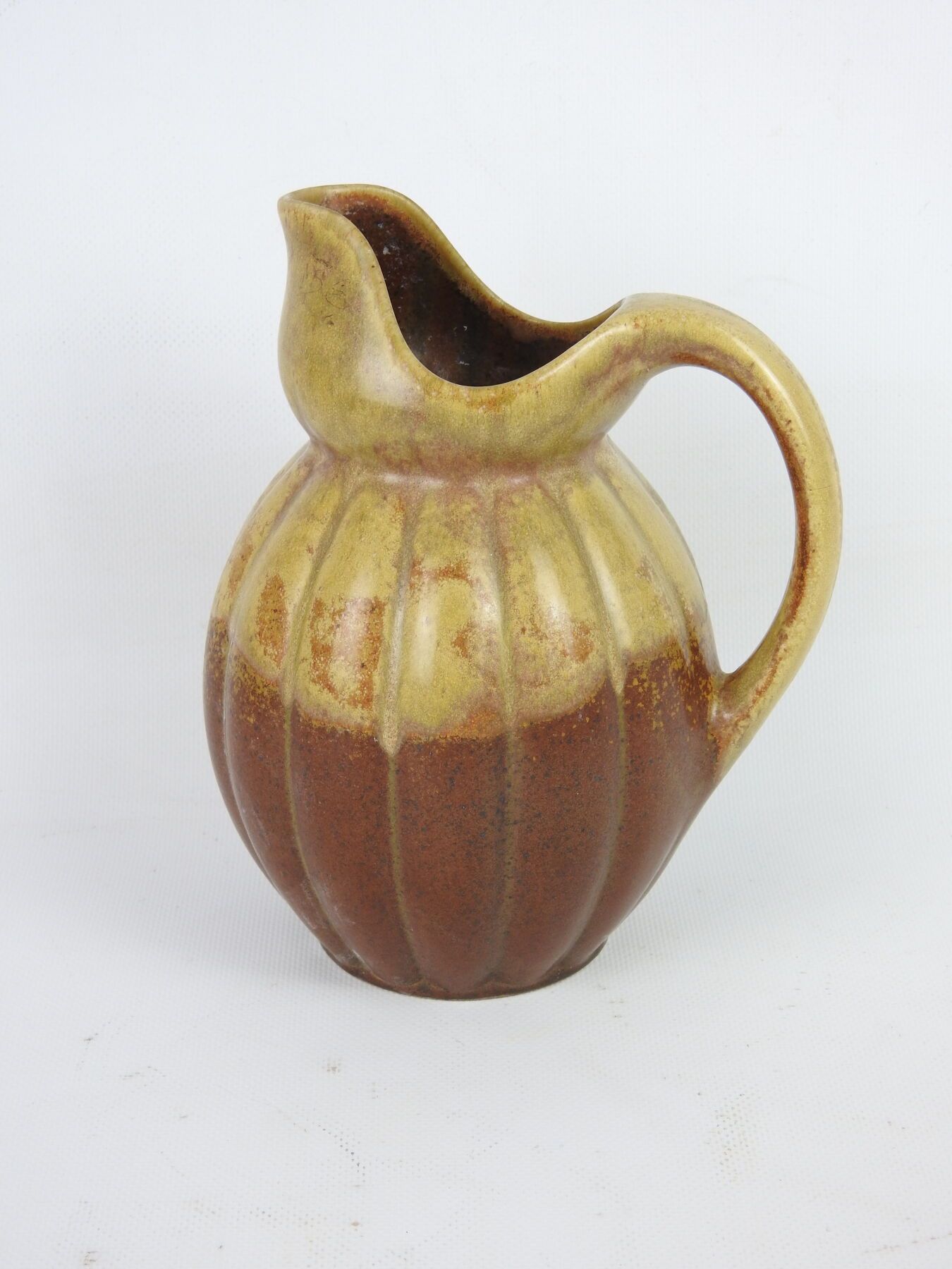 Null Louis LOURIOUX (1874-1930): Coloquinte pitcher in earthenware in beige colo&hellip;
