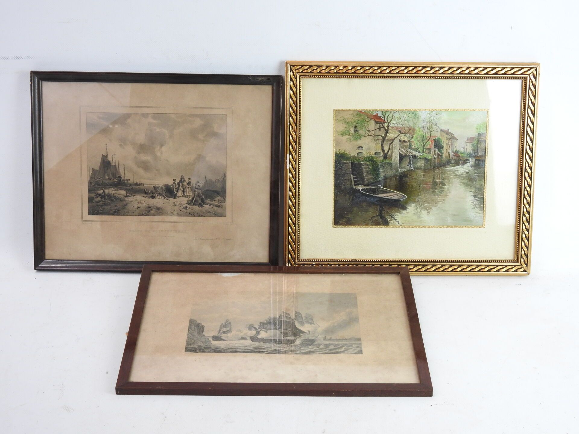 Null LOT OF FRAMES including Beach of Scheveningen, Marine, View of a boat on a &hellip;