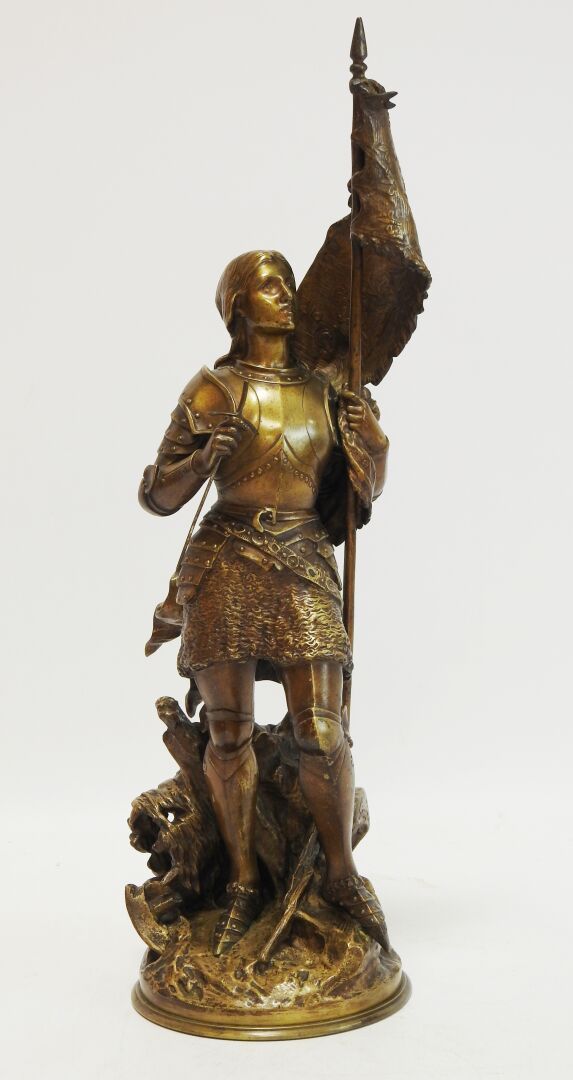 Null Louis GOSSIN (1846-1928) d'après

Jeanne d Arc tenant l'étandard royal.

Br&hellip;