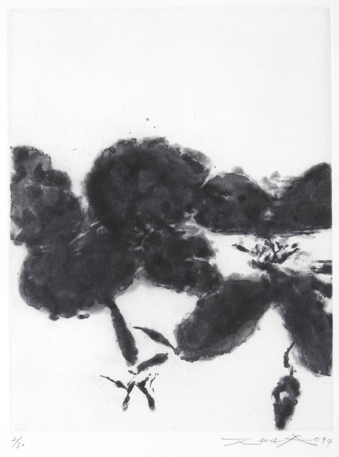 Null Zao WOU-KI (1921-2013): Composición. Grabado sobre papel. Justified 2/30. F&hellip;