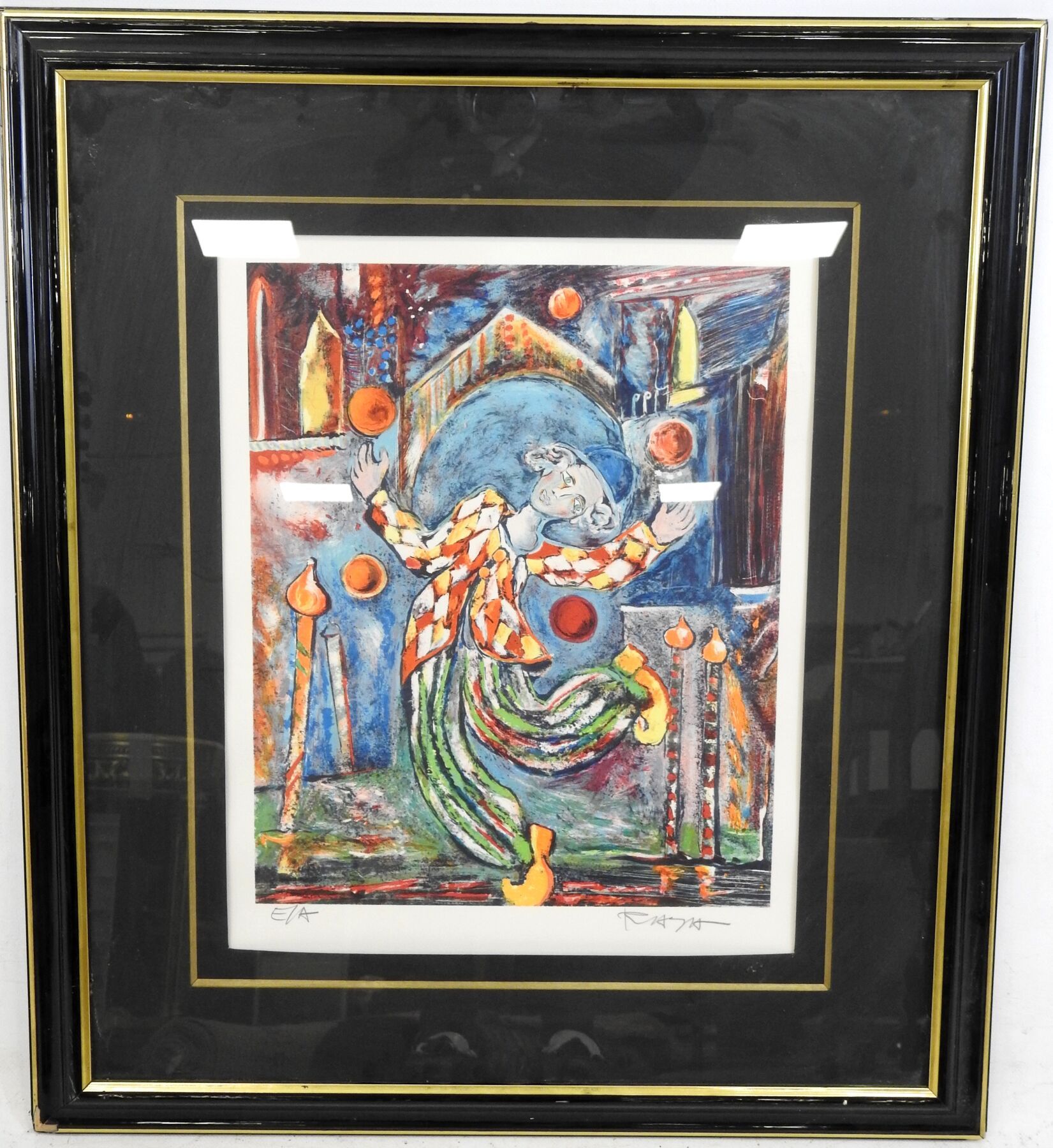 Null Alain RAYA-SORKINE (1936-2022) : Clown. Lithographie couleurs. Signé en mar&hellip;