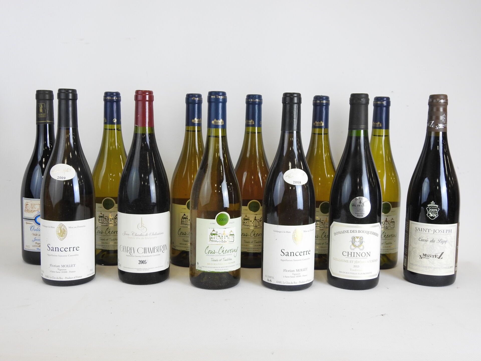 Null 12 bouteilles de vin divers Orléans Cléry Saint Avit 2015, Sancerre Florian&hellip;