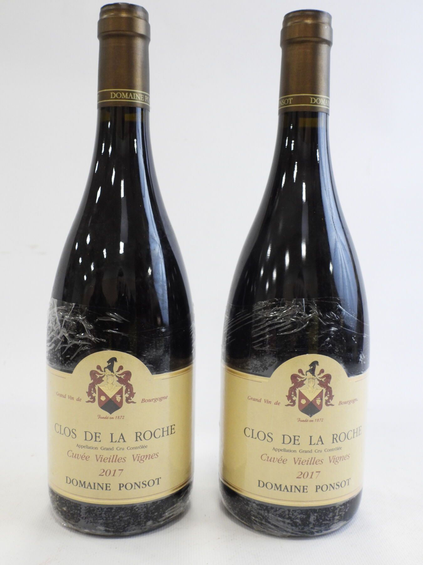 Null 2 bouteilles Clos de la Roche Vieilles Vignes Ponsot 2017.