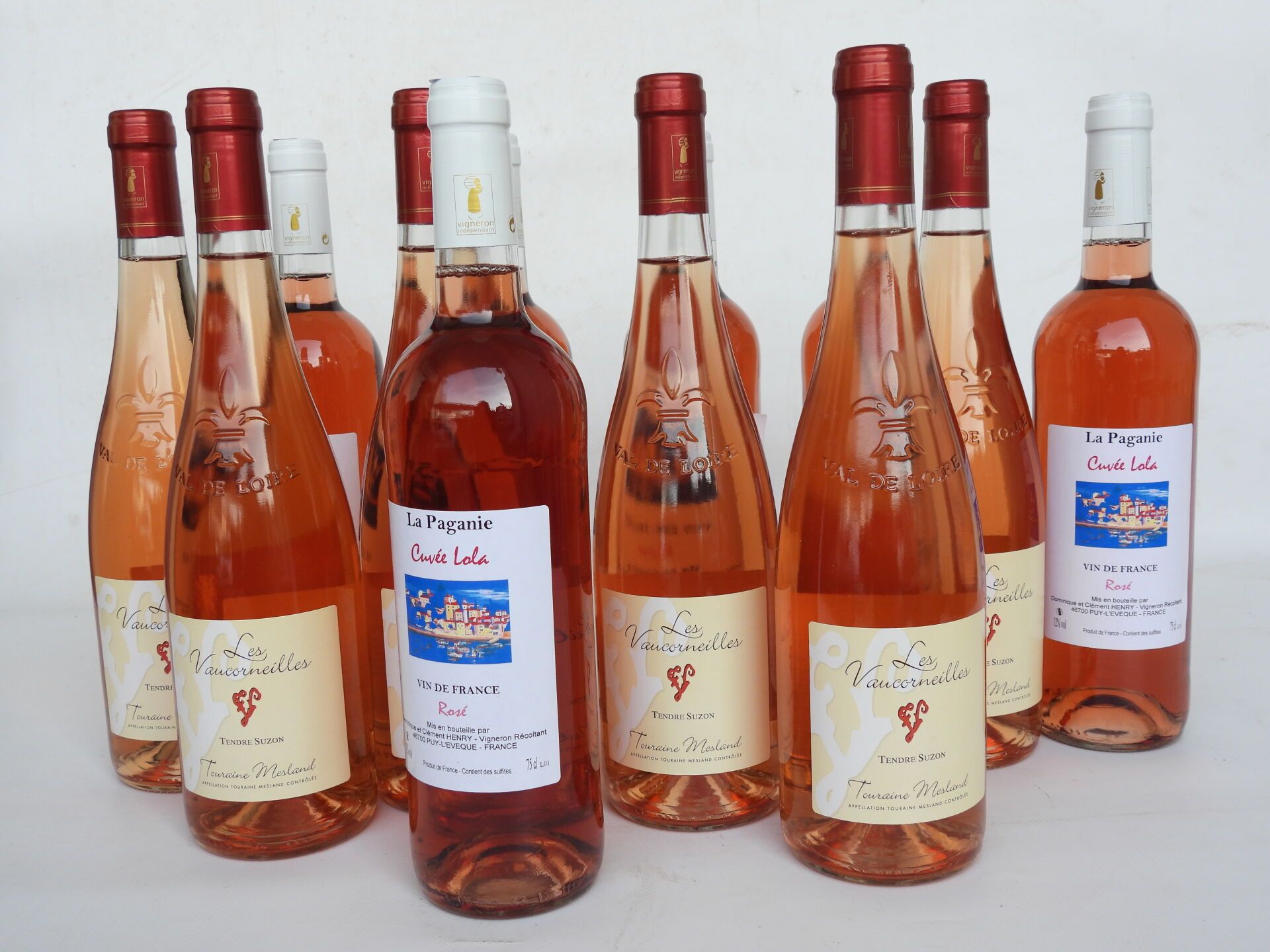 Null 12 bouteilles rosé Les Vaucorneilles Tendre Suzon Touraine Mesland, La Paga&hellip;