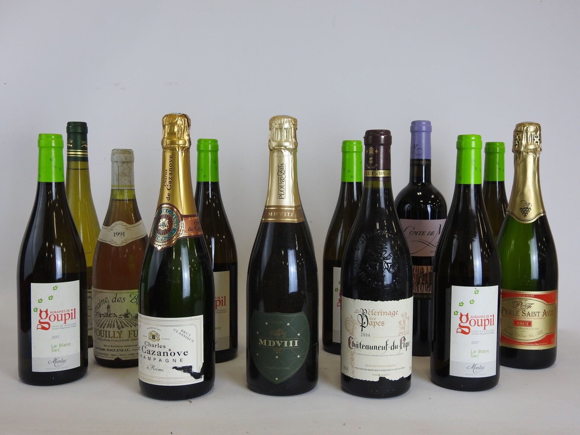 Null 13 bouteilles de vin divers Aubaines de goupil blanc 2017, La perle Saint A&hellip;