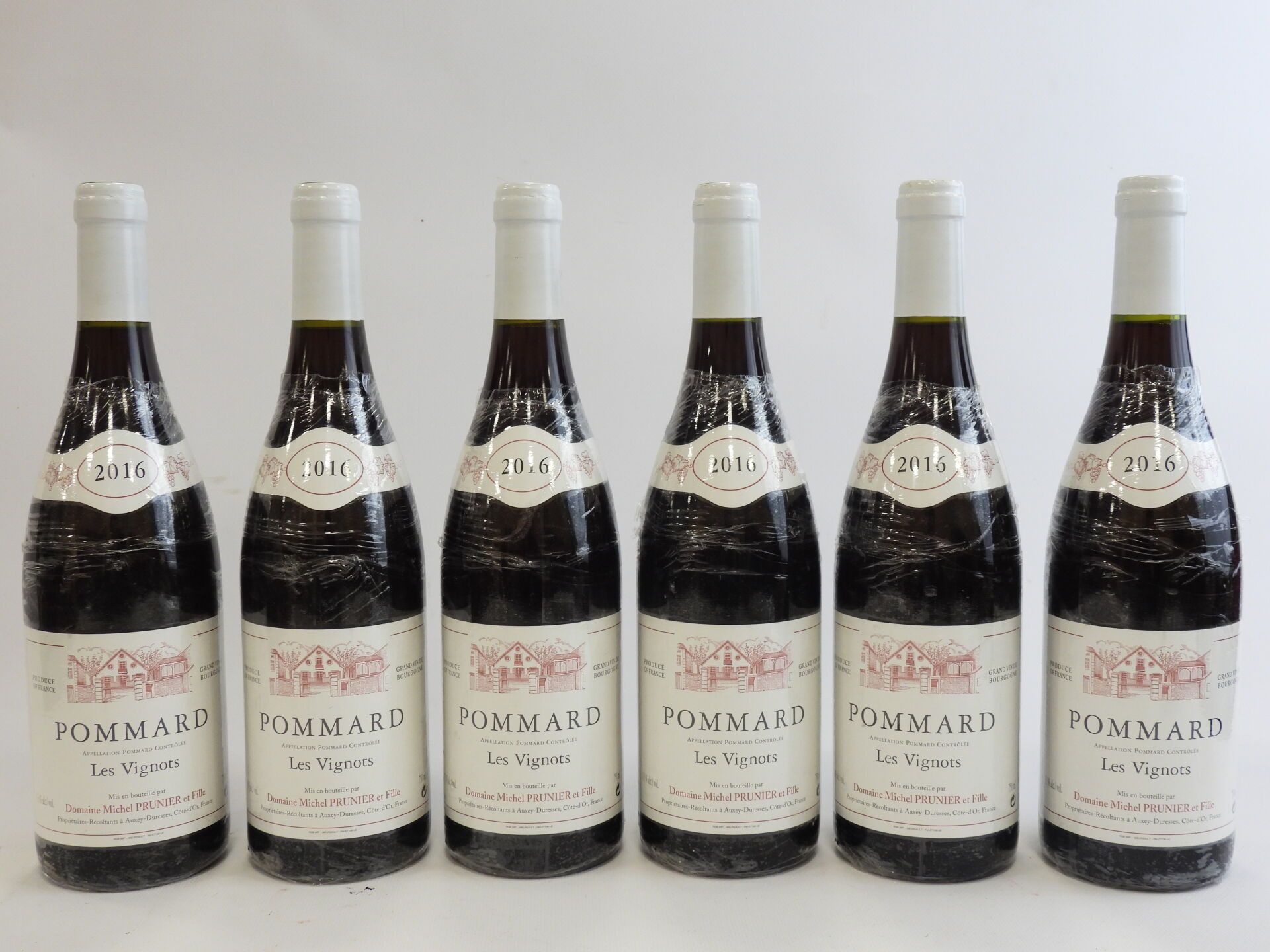 Null 6 bouteilles Pommard Vignot Prunier et Fille 2016.